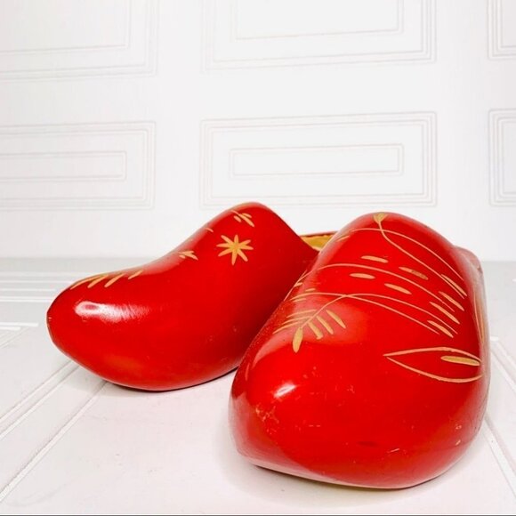 Other - Wood Clog Sabot Slip On  Shoes Mules decor accents